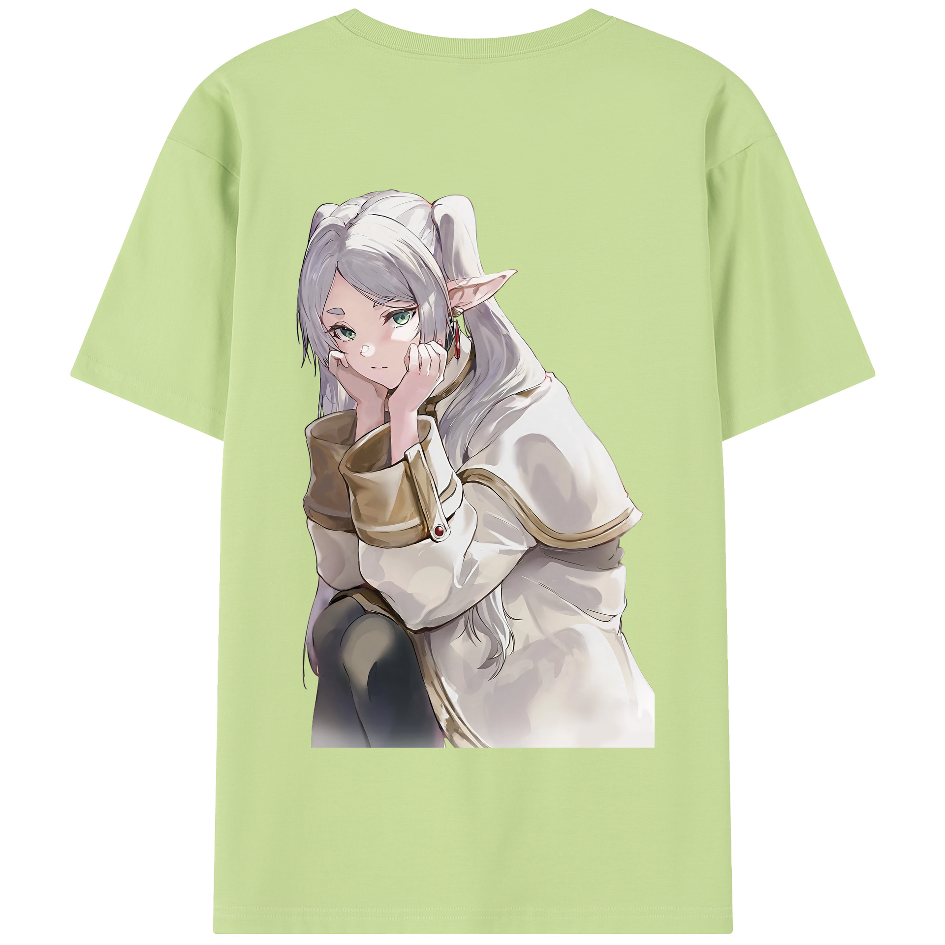 （画像用） 葬送のフリーレン Frieren 綿100％半袖Tシャツ（背面プリント）